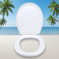 Vente en gros d'usine : Couvercle de toilette auto-fermant en plastique PP de qualité européenne et anneau de siège de toilette de haute qualité