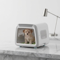 Sèche-cheveux intelligent de luxe et écologique pour animaux de compagnie avec 5 modes prédéfinis, écran LED, utilisation en salle de bain