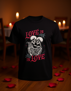 Camiseta Unisex Estampada con Diseño de Calavera Abrazando un Corazón, Algodón Suave, Ajuste Cómodo, Lavable a Máquina, Tallas S a XXXXL, para San Valentín y Año Nuevo - Product Image 2