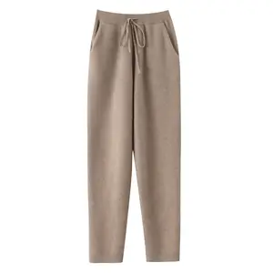 Wholesale AW Custom Luxury Women's Pants Soft Cashmere Pants For Women