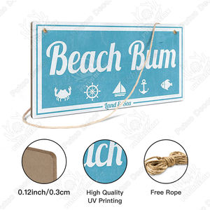 Putuo Decor - Nuova Insegna in Legno da Parete a Tema Spiaggia, Decorazione Artigianale per Casa e <span class=keywords><strong>Mare</strong></span> - Product Image 3
