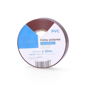 Nastro isolante marrone, 20 metri, resistente all'umidità e alle temperature, ideale per riparazioni elettriche e isolamento. - Product Image 1