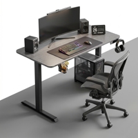 Model AX electric standing desk Height adjustable Gaming Table Gaming Workstation With Headphone Hook Cup Holder LED Display