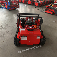 Tondeuse à gazon télécommandée tout-terrain adaptable, tondeuse à gazon à moteur diesel pour terrains accidentés