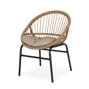 Pérgola Moderna con Estructura de Cesta Marrón Claro, Componente de Asiento, Accesorio para Gazebo/Pabellón para Todo Clima, <span class=keywords><strong>Kit</strong></span> de Unidad con Estructura Metálica - Product Image 2