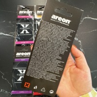 AREON Ambientador de Coche Colgante de Gel Ecológico, Aroma Duradero, Eliminación de Olores, Evaporación Natural, Aromas Surtidos, Auto