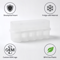 Boîte de rangement pour peptides de laboratoire, 20 ml, 10 compartiments, en PP transparent de haute qualité, antichoc, compatible réfrigérateur, sans BPA, vente en gros OEM