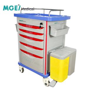 Carretto medico dentale dello strumento dell'ospedale di MEDIGE con le ruote del carrello di emergenza del carrello d'acciaio medico - Product Image 3