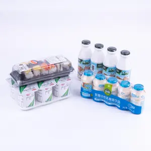 JHG Popular Soft Touch Transparent Heat Plastic Wrap Packaging Sleeve Roll For Bottled or Cartoned Milk