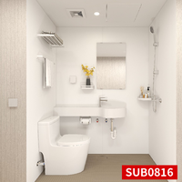 Module de salle de bain préfabriqué SMC tout-en-un, salle de bain intégrée complète avec toilettes