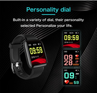 Smartwatch 116plus con cardiofrequenzimetro Android Bt Smart Watch per cellulare