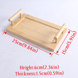 Plateau de service rectangulaire grand format en bambou bio de qualité alimentaire avec poignées, idéal pour le petit-<span class=keywords><strong>d</strong></span>éjeuner, le café, le thé, ou comme <span class=keywords><strong>d</strong></span>écoration de cuisine ou <span class=keywords><strong>d</strong></span>'appoint. - Product Image 5