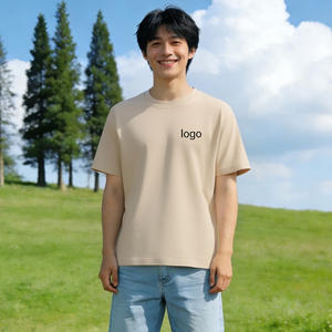 中国供应商 58% 棉 38% 涤纶 4% 氨纶衬衫 男士纯色柔软华夫格针织面料 T 恤 - Product Image 4