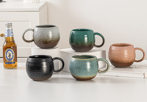 Factory Directly Sell Custom Matte Eco-friendly Minimalist <b>Ceramic</b> <b>Mug</b> Hot-Selling Retro Kiln Glazed Dishwasher Microwave Cup - Product Image 6