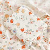 Lange de Portage Couverture d'Emmaillotage Imprimée Mignonne Super Douce 100% Coton Biologique Serviette Mousseline Tricotée pour Nouveau-Nés