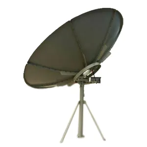 Antena de TV satelital con soporte de poste, 1-12GHz, tamaño 240cm, 2,4 m, banda de enfoque principal C/KU, alta ganancia
