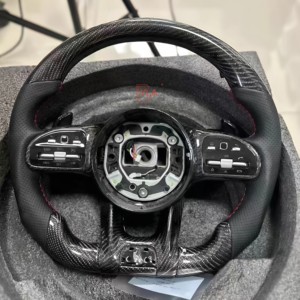 Volante de Cuero y Fibra de Carbono Personalizado para <span class=keywords><strong>Benz</strong></span> <span class=keywords><strong>2022</strong></span> Nuevo CLS GLE W213 W238 W205 W222 W463 W167 G63 Clase C C63 - Product Image 6