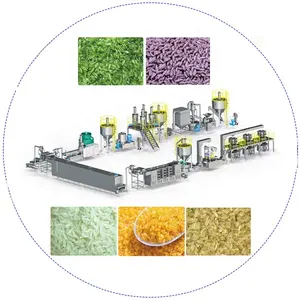 Máquina automática de producción de arroz artificial Línea de producción FRK Máquina para hacer arroz fortificado