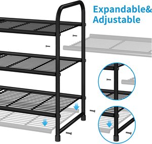 Metal Stackable Shoe Rack Expandable & Adjustable Shoe Shelf Storage Organizer for Your Home Furniture shoe rack storage - Product Image 3