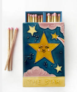 Scatole di fiammiferi personalizzate in ceramica a forma di stella, scatole di fiammiferi personalizzate per matrimoni, Natale, cucina, bagno, salotto, decorazioni moderne per la casa - Product Image 1