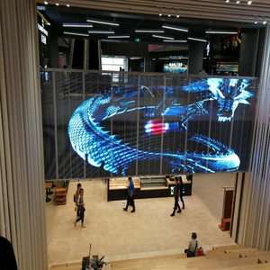 Siêu mỏng Cửa sổ lưới mô-đun hiển thị rõ ràng kính Quảng cáo Màn hình Bảng điều chỉnh hiển thị trong suốt Màn hình <span class=keywords><strong>LED</strong></span> - Product Image 4