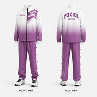 Ensemble de survêtement de basketball personnalisé haut de gamme par sublimation, veste zippée et pantalon, séchage rapide, uniforme d'équipe pour clubs et académies, vente en gros
