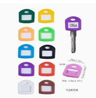 Capuchons de protection pour clés en silicone colorés avec étiquettes en papier vierges, pour l'identification et l'organisation des clés, porte-clés