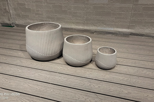 Lot de pots de fleurs en fibre de verre durables et légers de 10 pouces pour bonsaï, écologiques, capacité 20L, pour orchidées et jardinage au sol - Product Image 3