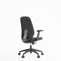 Silla de oficina ergonómica ejecutiva moderna de gran oferta, malla giratoria negra con respaldo medio ajustable para escritorios de computadora