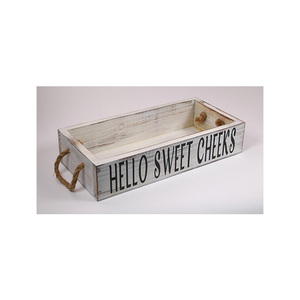 Wood Wall Hanging <strong>Nice</strong> <strong>Butt</strong> Bathroom Decor Box Toilet Basket for Topper Doubles - Product Image 6