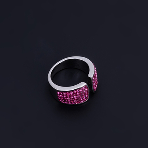 Luxury Best 3A+ Round Zircon Crystal <b>Ring</b> Stainless Steel <b>Rings</b> Women <b>Men</b> Opening Adjustable Trendy <b>Rings</b> for Girls for Girls - Product Image 3