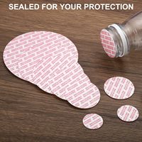 Revêtement de couvercle en mousse de 80 mm/3,12 pouces, 1000 pièces, blanc et rouge, en mousse PS, scellé inviolable sensible à la pression pour bouchons de bouteilles