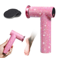 Dissolvant de callosités professionnel 60w dissolvant de callosités de pied électrique outils de fichier de pied portables avec diamant rose pour Salon et maison