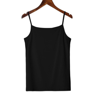 <span class=keywords><strong>Débardeur</strong></span> moulant extensible à fines bretelles pour <span class=keywords><strong>femme</strong></span>, sans col, couleur unie, style camisole, idéal pour les jeunes filles - Product Image 6