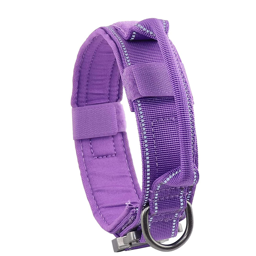 Оптовая продажа Oem превосходный военный тренировочный роскошный собачий ошейник с металлической пряжкой