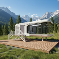 Capsule spatiale moderne et luxueuse de 30 pieds, respirante, avec système intelligent, maison conteneur préfabriquée et détachable pour l'extérieur