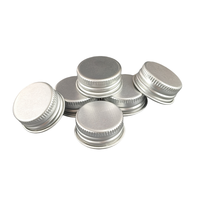 Capsules métalliques pour bocaux, bouchons de bouteilles en aluminium, argent, noir, or, 18 mm, 20 mm, 24 mm