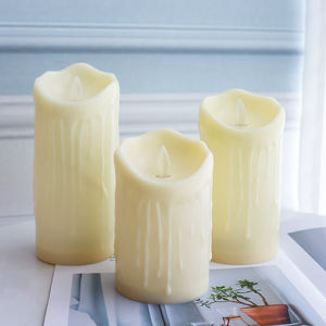 <span class=keywords><strong>Bougie</strong></span> pilier <span class=keywords><strong>LED</strong></span> bon marché <span class=keywords><strong>en</strong></span> <span class=keywords><strong>gros</strong></span> avec surface <span class=keywords><strong>en</strong></span> cire véritable sans flamme, sans déchirure, à piles sûres - Product Image 2