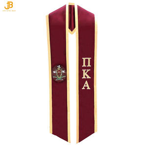 Écharpe de graduation étole de graduation brodée en polyester personnalisée Écharpe de graduation pour études internationales <span class=keywords><strong>à</strong></span> <span class=keywords><strong>l</strong></span>'étranger - Product Image 5