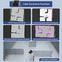 Kit de Coche Robótico Hiwonder MentorPi M1 ROS2 con Rueda Mecanum, Lidar y Cámara de Profundidad 3D SLAM Kits Robóticos para Raspberry Pi 5