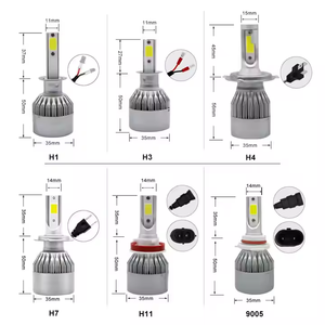 Bán buôn C6 H4 Led Đèn Pha Bóng đèn 18 Wát 6000K COB Chip Điều kiện Mới xe đèn pha H1 H7 H11 H3 9005 9006 H4 led bóng đèn - Product Image 5