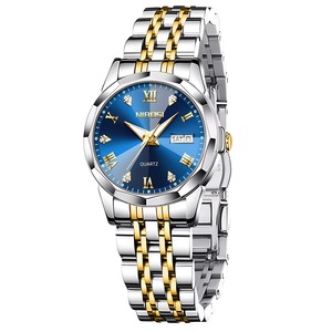 Montre-bracelet de luxe pour femme Drioshipping en or rose 2618, montre à quartz tendance Relogio Feminino avec bracelet en acier inoxydable et boîtier en alliage - Product Image 1