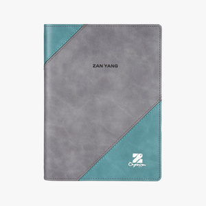 Carnet en cuir personnalisé à feuilles mobiles, texture de cuir de cheval premium 2026, bicolore, pour affaires - Product Image 3