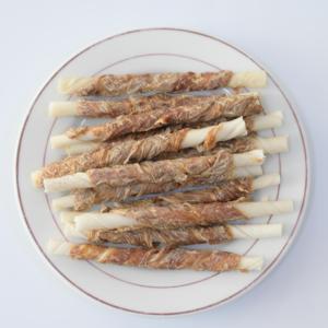 Snacks para Perros, Palitos para Masticar, Resistentes a las Mordidas, Limpieza Dental, Hueso, Sin Aditivos, Rollos de Piel de Vaca Envueltos en Piel de Pato, Golosinas Secas para Perros, 100g/bolsa - Product Image 2