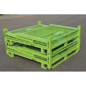 Cage de stockage détachable de conteneur de grillage en métal de stockage pliable enduit de poudre personnalisable pour le stockage de pièces - Product Image 4