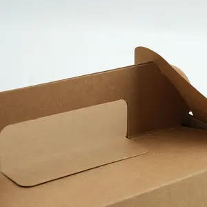 Ready Bulk Wholesale Food Grade Kraft Paper 5.5 Inch 8 Inch Disposable To Go Bakery Cake Box