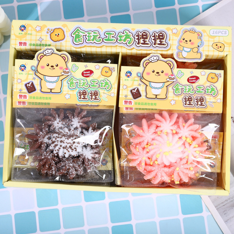 Biscuits gaufrés - Lot de 16 pièces avec présentoir