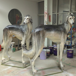 Sculpture de <span class=keywords><strong>chien</strong></span> <span class=keywords><strong>Saluki</strong></span> grandeur nature Statue à vendre Statue de jardin de gorille en fibre de verre avec sculpture à la main - Product Image 6