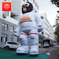 Tela oxford de diseño personalizado gigante para exteriores, dibujo animado de halloween, astronauta, Calavera, mascota hinchables