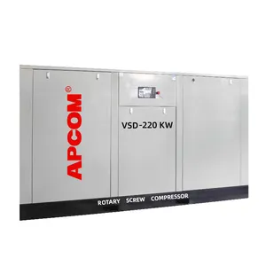 Compressore d'aria ad alte prestazioni APCOM 380 V 60 HZ 220 KW 300 HP compressore d'aria in vendita